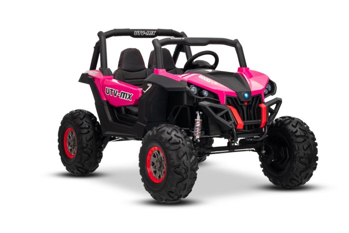 Beneo Motors elektrické autíčko NEW RSX 24V, Ružové, Pohon 4x4, Lítiová batéria, EVA kolesá, Odpružené nápravy, Dvojmiestne koženkové sedadlo, Diaľkový ovládač, MP3 prehrávač so vstupom USB/AUX