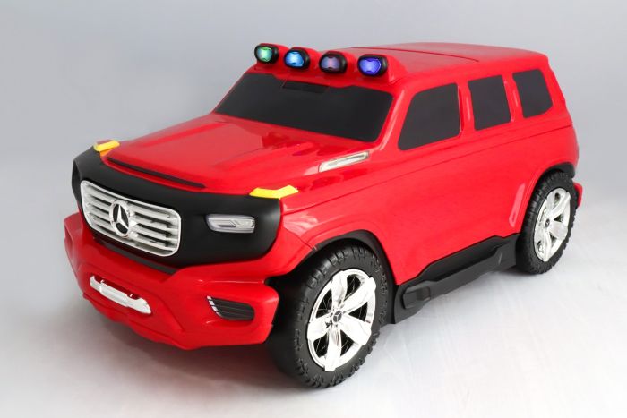 Detské Licencované odrážadlo a kufrík 2v1 Mercedes-Benz Ener-G-Force červené
