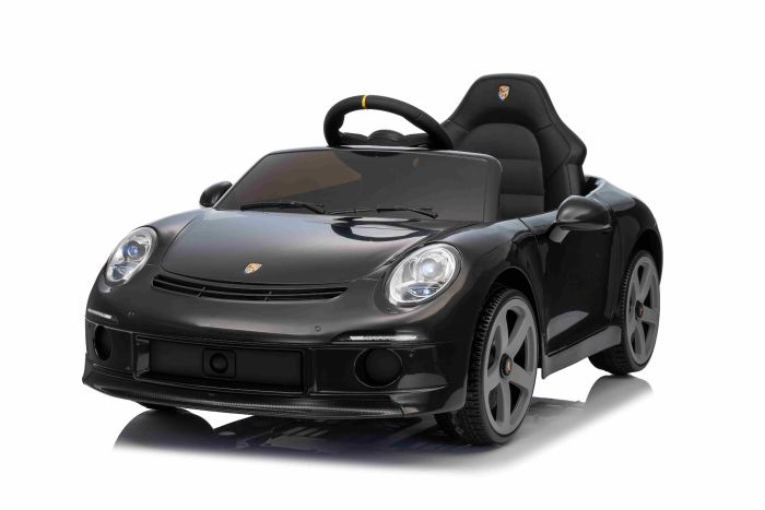 Elektrické autíčko RUF GT 12V, čierne, Otváracie dvere, 2.4 GHz diaľkové ovládanie, LED svetlá vpredu aj vzadu, USB/Aux Vstup, Lítiová batéria, 2 X 35W motor, ORIGINÁL licencia