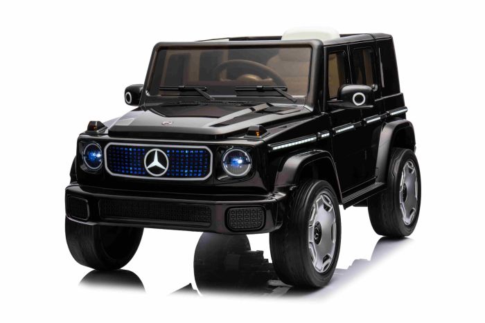 Elektrické autíčko Mercedes-Benz EQG 12V, čierne, LED Podsvietené častí karosérie, funkčné predné aj zadné svetlá, 2.4 GHz diaľkové ovládanie, USB/Aux Vstup, Lítiová batéria, 2 X 35W motor, ORIGINÁL licencia