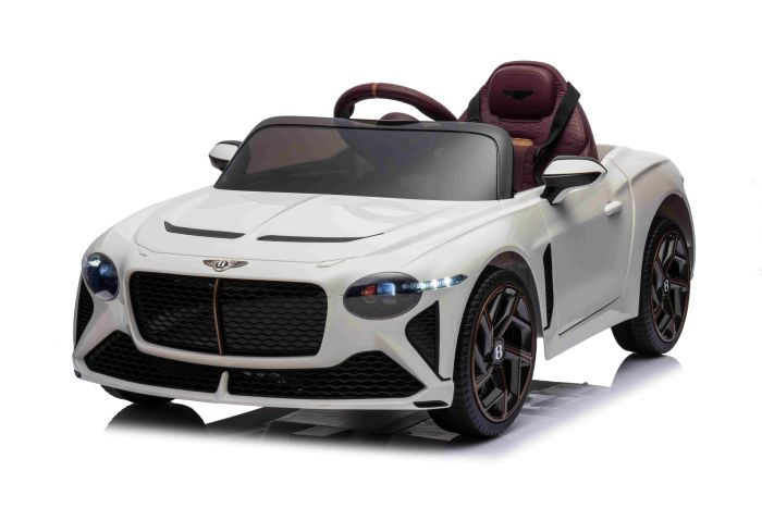 Elektrické autíčko Bentley Bacalar 12V, biele, Dvere otvárajúce sa nahor, 2.4 GHz diaľkové ovládanie, LED svetlá, USB/Aux Vstup, Odpruženie, Lítiová batéria, 2 X 25W motor, ORIGINÁL licencia