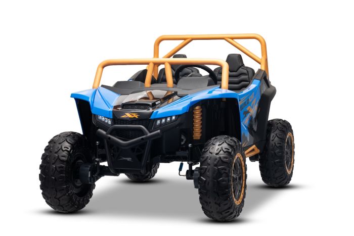 Elektrická bugina Arctic CAT XXL 4x4 24V, modrá, dvojmiestna, Mäkké EVA kolesá, Výkonné motory, Lítiová batéria, MP3 Prehrávač s Bluetoothom, odpružená zadná náprava, koženkové sedadlá, Originál Licencia