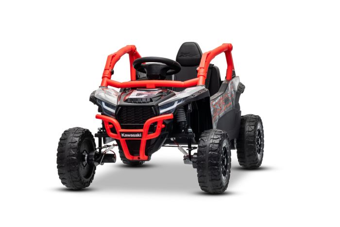 Elektrické autíčko Kawasaki TERYX KRX 1000 12V, červené, jednomiestne, odpružená zadná náprava, 2,4 Ghz diaľkové ovládanie, Lítiová batéria, 2 x 25W Motory, Otvárateľné ochranné rámy, MP3 prehrávač so vstupom USB/AUX, Licencované