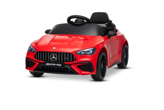 Elektrické autíčko Mercedes CLE 12V s pohonom zadných kolies, červené, Jednomiestne, Lítiová batéria, LED svetlá, široké sedadlo, 2,4 GHz diaľkový ovládač, MP3 prehrávač so vstupom USB/AUX a Bluetooth pripojením, ORIGINAL Licencia