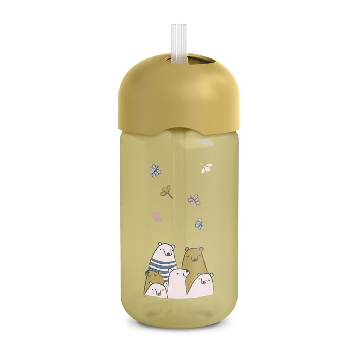 SUAVINEX | Fľaštička so slamkou BEAR + ZELENÁ